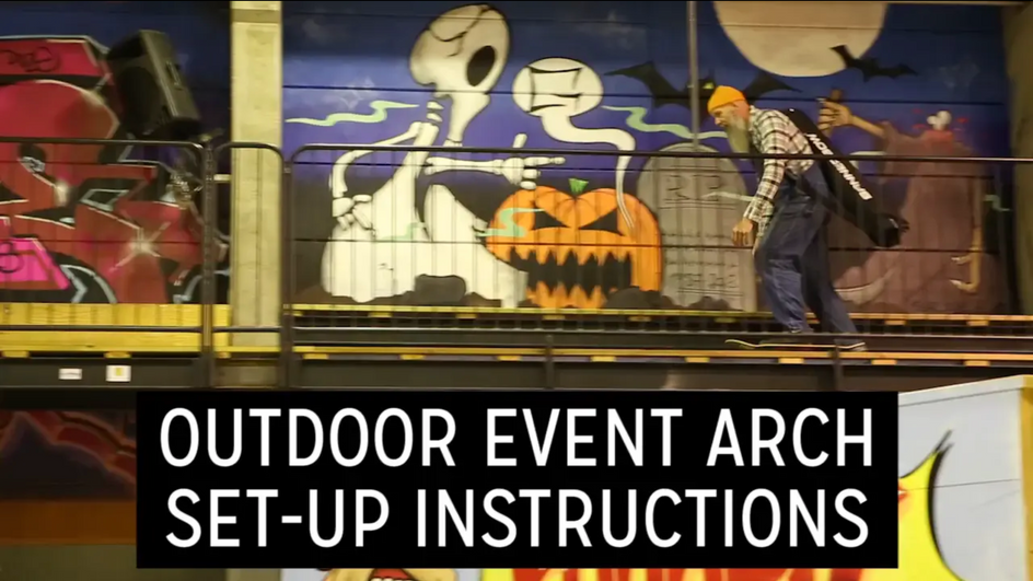 OUTDOOR Event arch set-up instructions